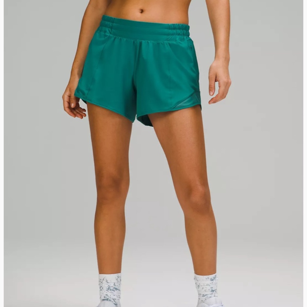 lulumeon teal blue hotty hot shorts